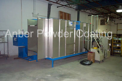 Stainless steel powder spray booth